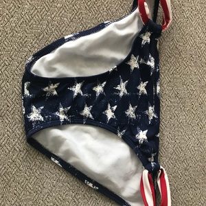 Xhiliration bikini bottoms sz S USA red white